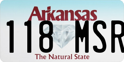 AR license plate 118MSR