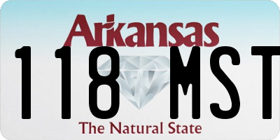 AR license plate 118MST