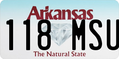AR license plate 118MSU