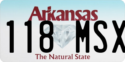 AR license plate 118MSX