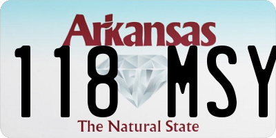 AR license plate 118MSY