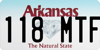 AR license plate 118MTF