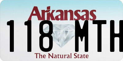 AR license plate 118MTH