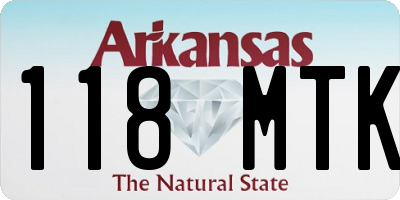 AR license plate 118MTK