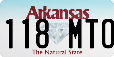 AR license plate 118MTO