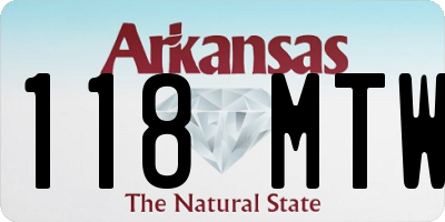 AR license plate 118MTW
