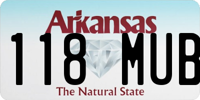 AR license plate 118MUB