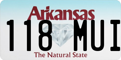 AR license plate 118MUI