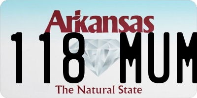 AR license plate 118MUM
