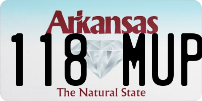 AR license plate 118MUP