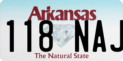 AR license plate 118NAJ