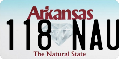 AR license plate 118NAU