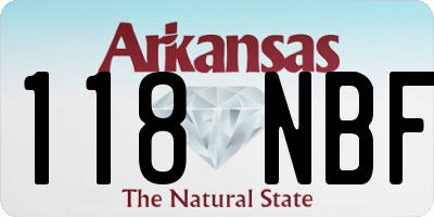 AR license plate 118NBF