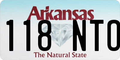 AR license plate 118NTO