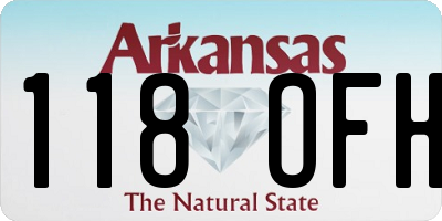 AR license plate 118OFH