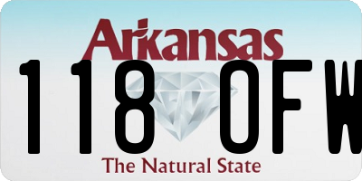 AR license plate 118OFW