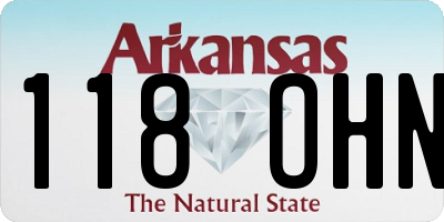 AR license plate 118OHN