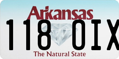 AR license plate 118OIX
