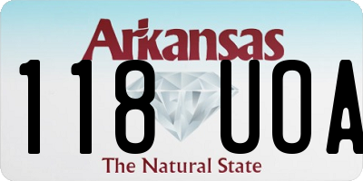 AR license plate 118UOA