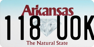 AR license plate 118UOK
