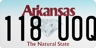 AR license plate 118UOQ