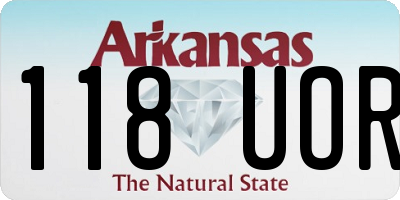 AR license plate 118UOR