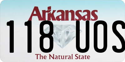 AR license plate 118UOS