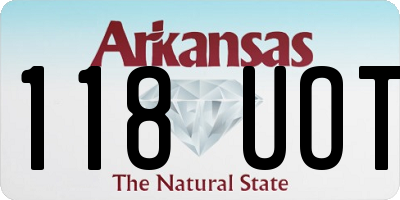 AR license plate 118UOT
