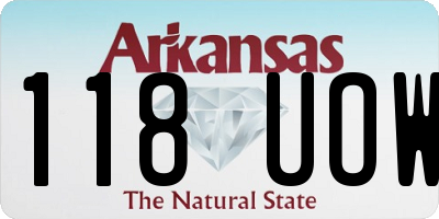 AR license plate 118UOW