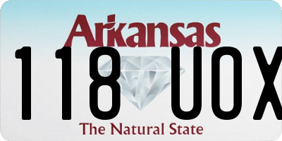 AR license plate 118UOX
