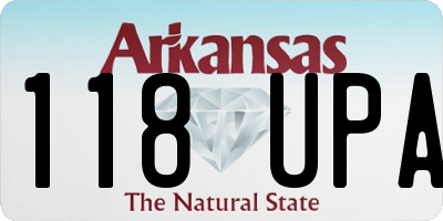 AR license plate 118UPA