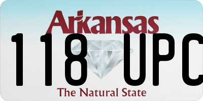 AR license plate 118UPC