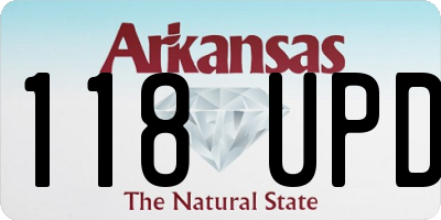AR license plate 118UPD