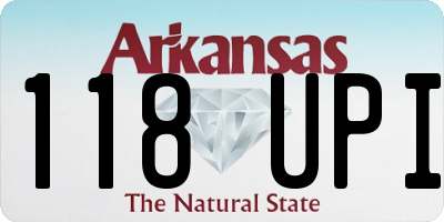 AR license plate 118UPI