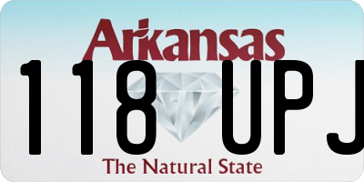 AR license plate 118UPJ