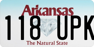 AR license plate 118UPK