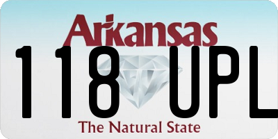 AR license plate 118UPL