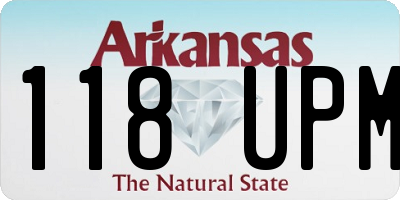 AR license plate 118UPM