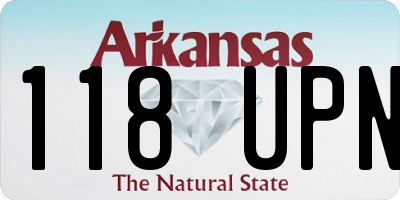 AR license plate 118UPN