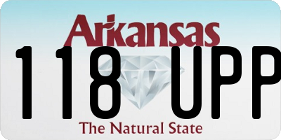 AR license plate 118UPP