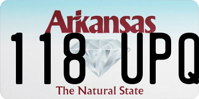 AR license plate 118UPQ