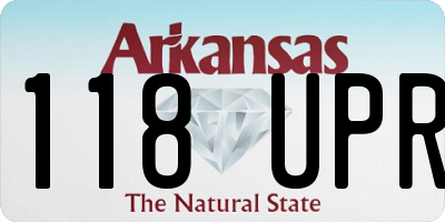 AR license plate 118UPR