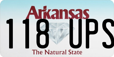AR license plate 118UPS
