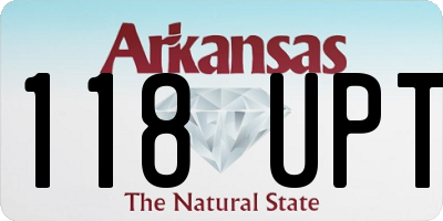 AR license plate 118UPT
