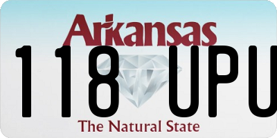 AR license plate 118UPU