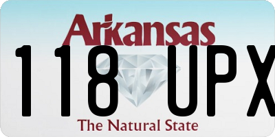 AR license plate 118UPX