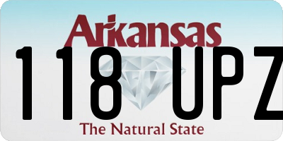 AR license plate 118UPZ
