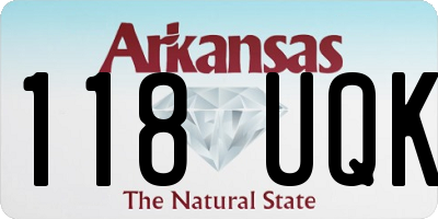 AR license plate 118UQK