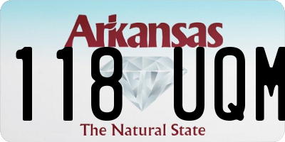 AR license plate 118UQM