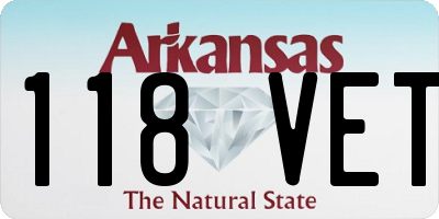 AR license plate 118VET